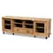 Baxton Studio Walda Modern and Contemporary Oak Brown Finished Wood 2-Drawer TV Stand 190-12000-ZORO - alternate 9